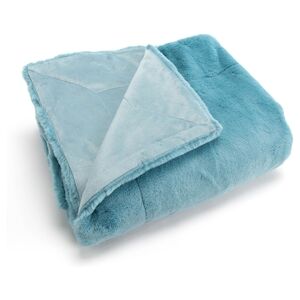 Plaid Luxe bleu clair 130x170 -  Rectangle Polyester Amadeus 130x1 cm - Publicité