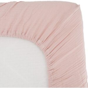 Domiva Drap housse en gaze de coton vieux rose (60 x 120 cm) - Publicité