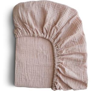 Mushie Drap housse en mousseline de coton Blush (120 x 60 cm) - Publicité