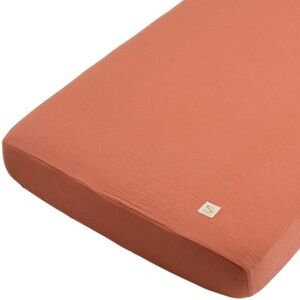 Sauthon Drap housse en mousseline de coton Terracotta (70 x 140 cm) - Publicité