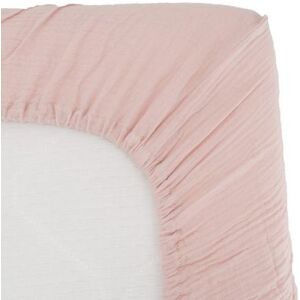 Domiva Drap housse en gaze de coton vieux rose (70 x 140 cm) - Publicité