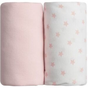 Babycalin Lot de 2 draps housses étoile rose (70 x 140 cm) - Publicité