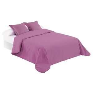 Non communiqué Parure de couette housse de couette linge de lit en polyester-coton coloris violet clair - Longueur 220 x Profondeur 220 cm -JUANIO- Violet - Publicité