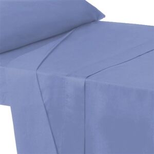 Non communiqué Drap dessus de lit drap plat supérieur en polyester-coton coloris bleu - Longueur 270 x Profondeur 160 cm -JUANIO- Bleu - Publicité