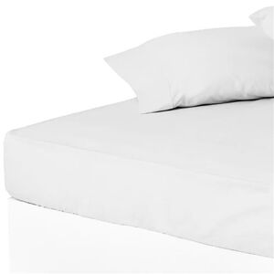 Non communiqué Drap de lit drap-housse couvre-matelas en polyester-coton coloris blanc - Longueur 200 x Profondeur 150 x Hauteur 30 cm -JUANIO- Blanc - Publicité