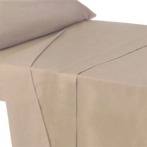 Non communiqué Drap dessus de lit drap plat supérieur en polyester-coton coloris beige - Longueur 270 x Profondeur 160 cm -JUANIO- Beige - Publicité