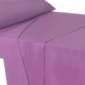 Non communiqué Lot de 2 Drap dessus de lit drap plat supérieur en polyester-coton coloris violet clair - Longueur 270 x Profondeur 160 cm -JUANIO- Violet - Publicité