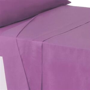 Non communiqué Drap dessus de lit drap plat supérieur en polyester-coton coloris violet clair - Longueur 270 x Profondeur 210 cm -JUANIO- Violet - Publicité