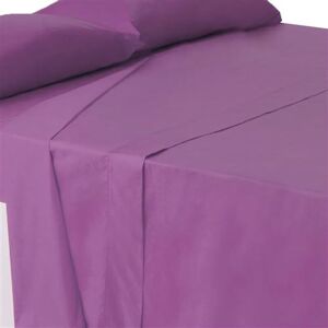 Non communiqué Drap dessus de lit drap plat supérieur en polyester-coton coloris violet clair - Longueur 270 x Profondeur 240 cm -JUANIO- Violet - Publicité