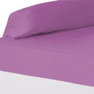 Non communiqué Drap de lit drap-housse couvre-matelas en polyester-coton coloris violet clair - Longueur 200 x Profondeur 180 x Hauteur 30 cm -JUANIO- Violet - Publicité