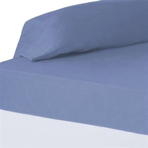 Non communiqué Drap de lit drap-housse couvre-matelas en polyester-coton coloris bleu - Longueur 200 x Profondeur 90 x Hauteur 30 cm -JUANIO- bleu - Publicité