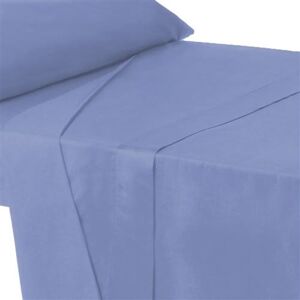 Non communiqué Drap dessus de lit drap plat supérieur en polyester-coton coloris bleu - Longueur 270 x Profondeur 260 cm -JUANIO- Bleu - Publicité