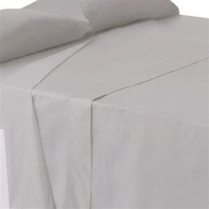 Non communiqué Drap dessus de lit drap plat supérieur en polyester-coton coloris gris clair - Longueur 270 x Profondeur 240 cm -JUANIO- Gris - Publicité