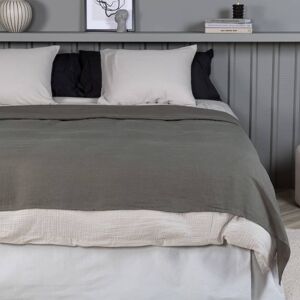 Milo Bedspread Linen 260 x 260 cm Light Grey - Publicité