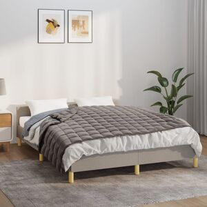 3154830 vidaXL Couverture lestée Gris 122x183 cm 9 kg Tissu - Publicité