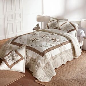 Blancheporte Couvre-lit patchwork imprimé fleurs - BlancheporteUn couvre-lit où l'art du patchwork se marie parfaitement à l'univers du sommeil. Jeté de lit 2 personnes : 250x250cmTaupe