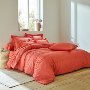 Blancheporte Linge de lit uni polyester-coton Colombine - Colombine Rouge Taie d'oreiller volant plat : 63x63cm