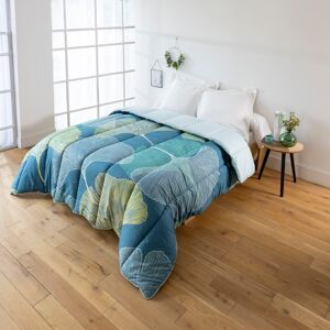 Couette polyester imprimée Ginkgo - 400 g/m2 - BlancheporteD'une grande modernité grâce à son imprimé feuilles de ginkgo, cette couette permet de changer de déco grâce à sa deuxième face unie ! Moelleuse et légère à la fois, elle réchauffera joliment les  - Publicité