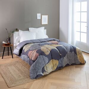 Blancheporte Couette polyester imprimée Gingko - 200g/m2 - Blancheporte Noir Couette 1-2 pers : 200x200cm