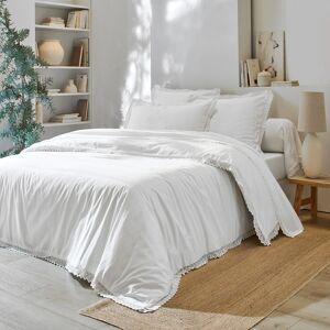 Linge de lit uni dentelle coton - Drap Plat 2 Personnesonnes : 270x325cm - Blanc - ColombineUne touche de dentelle pour des nuits encore plus belles grâce à ce linge de lit uni finition dentelle signé Colombine® ! Certifié OEKO-TEX®, d'une qualité excepti - Publicité