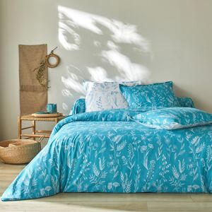 Blancheporte Linge de lit Alessia en coton imprimé fleuri - Colombine Bleu Drap-housse 1 personneonne : 90x190cm