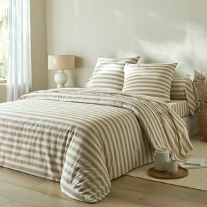 Linge de lit Romy raye - en coton - Blancheporte Beige Housse de couette 2 personnesonnes : 260x240cm