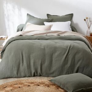 Colombine Linge de lit uni lin lavé - Housse De Couette 2 Personnesonnes : 200x200cm - Vert - ColombineMatière 100% naturelle et authentique, le lin lavé offre un effet faux froissé raffiné et un toucher très doux. Découvrez vite le confort de sommeil de 