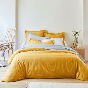 Blancheporte Linge de lit uni polyester-coton Colombine - Colombine Jaune Taie d'oreiller volant plat : 50x70cm