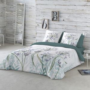 Linge de lit Gaëlle - coton - BlancheporteOffrez un bain de nature à votre chambre avec ce linge de lit impresssion digitale agapanthes géantes. Réalisé en coton, gage de souplesse et de résistance.Housse de couette 1 personneonne : 140x200cmBlanc - Publicité