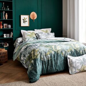 Blancheporte Linge de lit Alba percale de coton imprimé tropical - BlancheporteEvasion garantie avec ce linge de lit Alba, rehaussé de palmiers luxuriants et décliné dans des douces tonalités de verts. Une jolie balade au coeur de la jungle tropicale, san