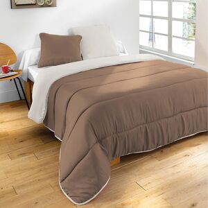 Blancheporte Couette bicolore microfibre 350g/m2 - Blancheporte Taupe Couette 2 personnesonnes : 220x240 cm