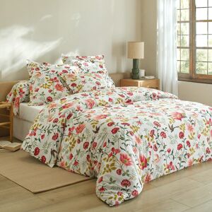 Blancheporte Linge de lit Lola imprime fleuri - en coton - Colombine Blanc Housse de couette 1 personneonne : 140x200cm