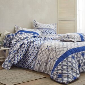 Blancheporte Linge de lit Marlow en coton à motifs géométriques - Colombine Gris Drap-housse 1 personneonne : 90x190cm