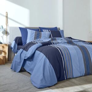 Linge de lit Detroit en coton imprime rayures - Taie De Traversin 85x185cm - Bleu - ColombineLe linge de lit Detroit de Colombine®, c'est toute une gamme en rayures contrastees qui mise sur des coloris chics et frais pour changer d'ambiance comme on aime.