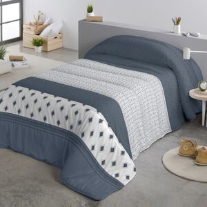 Blancheporte Couette microfibre rayures de motifs 200 g/m² - Blancheporte Bleu Couette 2 personnesonnes : 220x240 cm