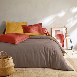 Colombine Linge de lit uni coton - Taie D'oreiller Volant Plat : 40x40cm - Taupe - ColombineJouez avec les couleurs et appréciez la qualité de ce linge de lit uni en coton tout doux Colombine® qui vous offre un joli scénario déco et une multitude d'associ