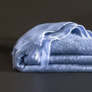 Ourson Couverture laine mohair Angora - Ourson Bleu Couverture 1 personne : 130x180 cm
