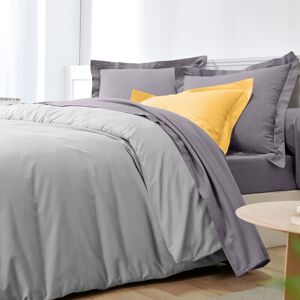 Blancheporte Linge de lit uni coton - Colombine Gris Housse de couette 2 personnesonnes : 260x240cm