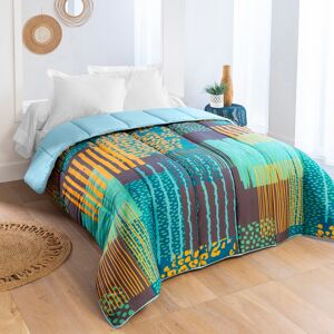 Couette microfibre imprimée Savane - 200g/m2 - BlancheporteGrâce à ses élégants motifs animaliers, cette couette donnera du caractère à votre déco ! Réversible avec une face unie, une face imprimée, elle permet de changer d'ambiance en un instant ! Elle v - Publicité