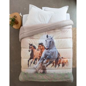 Blancheporte Couette microfibre impression photo chevauchée 400 g/m² - BlancheporteAvec son motif chevaux au galop en photo-impression très réaliste, cette couette est un bon départ pour des rêves d'évasion. Pratique, elle s'utilise sans housse, permet de