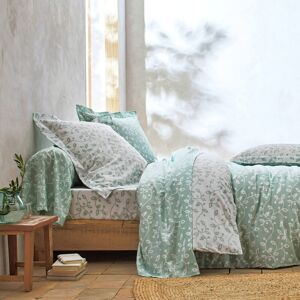 Linge de lit Heritage en coton a motifs volutes - Blancheporte Vert Housse de couette 2 personnesonnes : 200x200cm