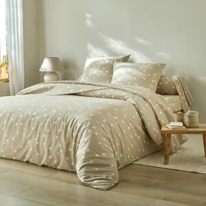 Linge de lit Alba imprime pois - en coton - Blancheporte Beige Housse de couette 2 personnesonnes : 200x200cm