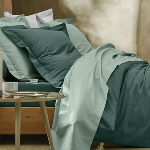 Blancheporte Linge de lit uni coton - Colombine Vert Taie d'oreiller forme sac : 63x63cm