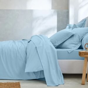 Blancheporte Linge de lit uni - coton bio(**) - Colombine Bleu Taie de traversin 85x185cm