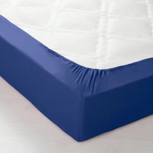 Blancheporte Drap-housse uni coton bonnet 32 cm - Blancheporte Bleu Drap-housse 2 personnesonnes : 140x190cm