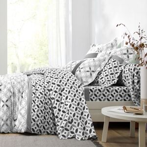 Colombine Linge de lit Marlow en coton motifs géométriques - Drap-housse 1 Personneonne : 90x190cm - Gris - ColombineUn linge de lit qui s’amuse de ses motifs géométriques, un coton qui cultive la douceur… Originale et actuelle, la collection Marlow de Co