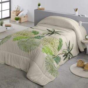 Blancheporte Couette microfibre imprimée feuilles tropicales 200 g/m² - Blancheporte Vert Couette 2 personnesonnes : 220x240 cm