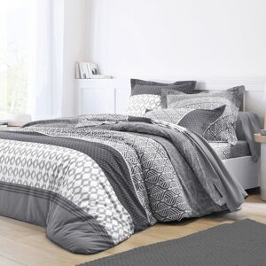 Linge de lit Tommy imprime geometrique - coton - Taie De Traversin 85x185cm - Gris - ColombineJeu de contrastes et bel effet geometrique pour ce linge de lit Tommy qui offre a la chambre un style sobre et contemporain, avec la certitude de la qualite Colo