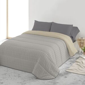 Blancheporte Couette microfibre micro imprimé graphique 200 g/m² - Blancheporte Gris Couette 2 personnesonnes : 220x240 cm