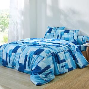 Blancheporte Linge de lit Mani - coton polyester - Blancheporte Bleu Taie d'oreiller forme sac : 65x65cm